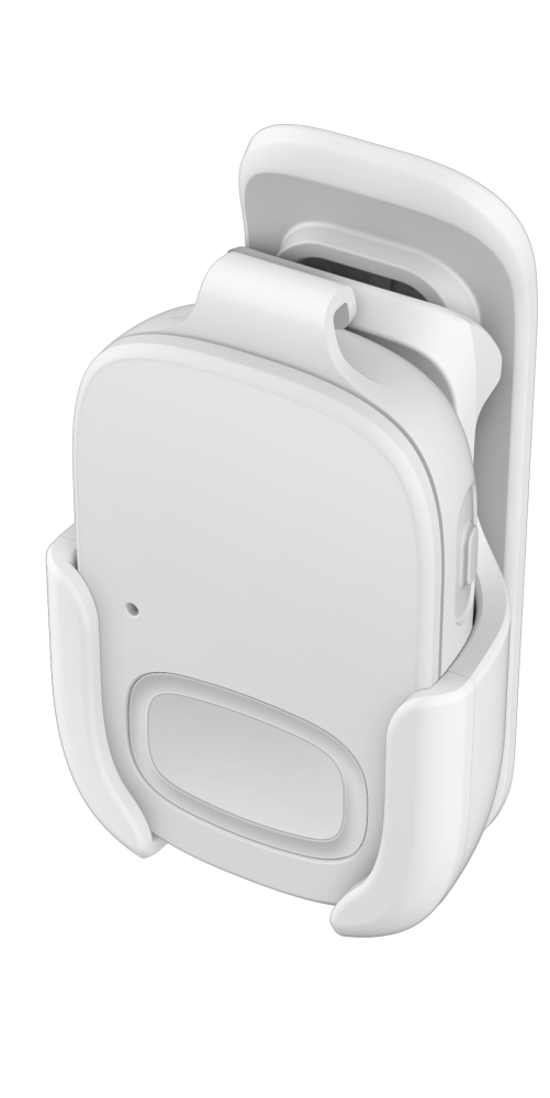 MPERS-WL -White -ISO -With Belt Clip